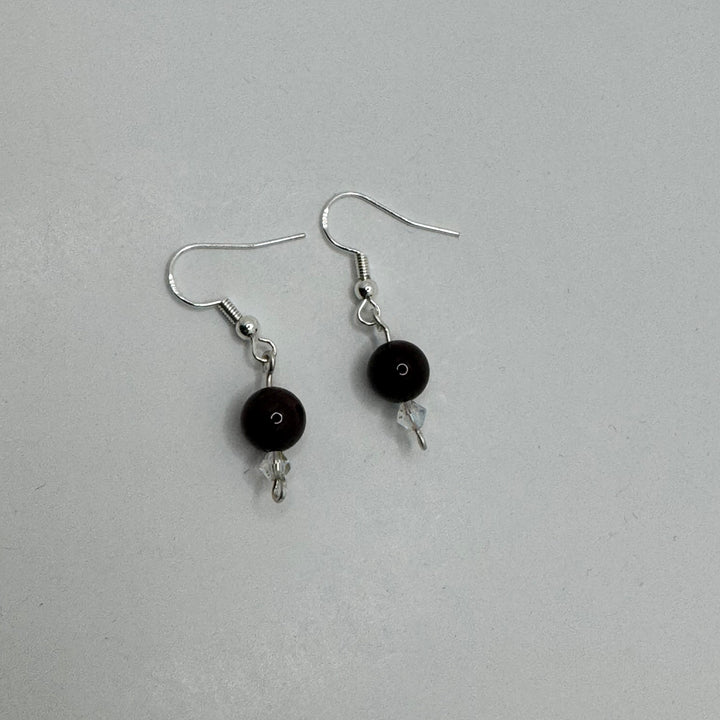 Garnet Sterling Silver Earrings