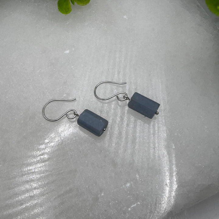 Angelite Dainty Sterling Silver Earrings