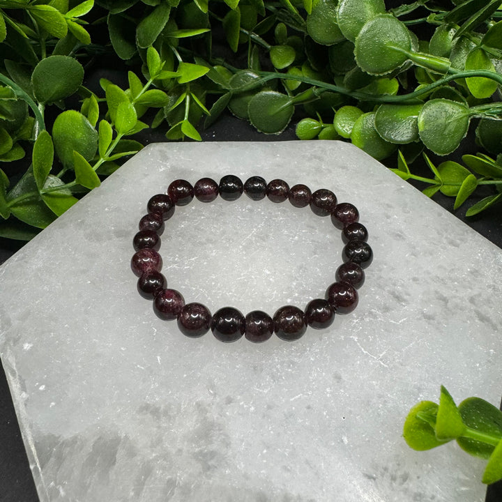 Garnet 8mm Bracelet