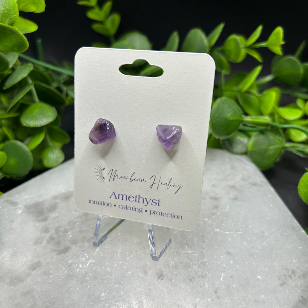 Amethyst Stud Earrings