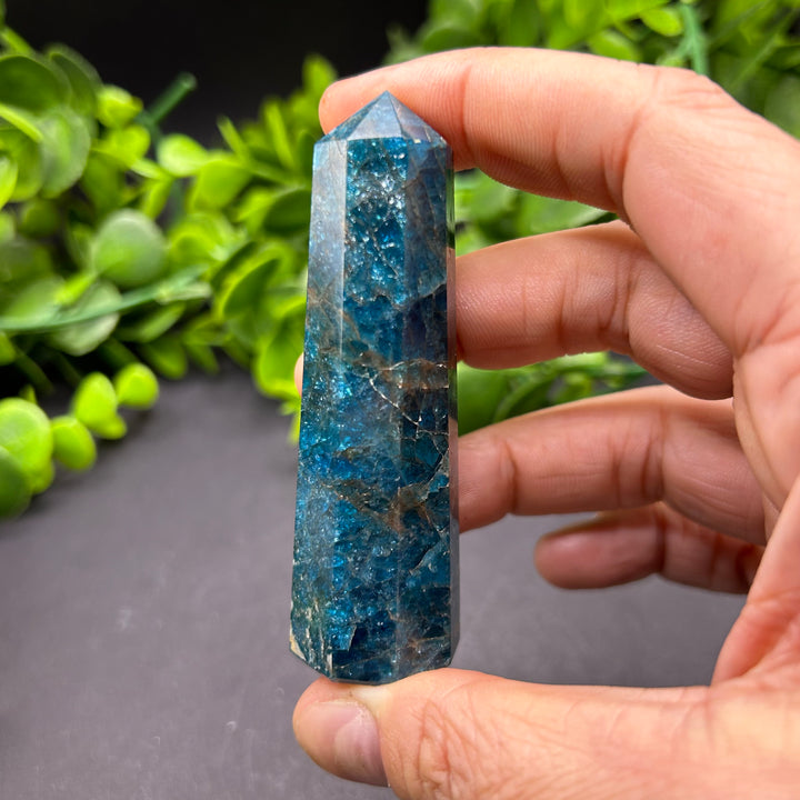 High Quality Blue Apatite Polished Point (#2)