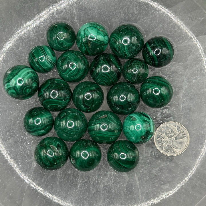 Malachite Sphere 15-20mm