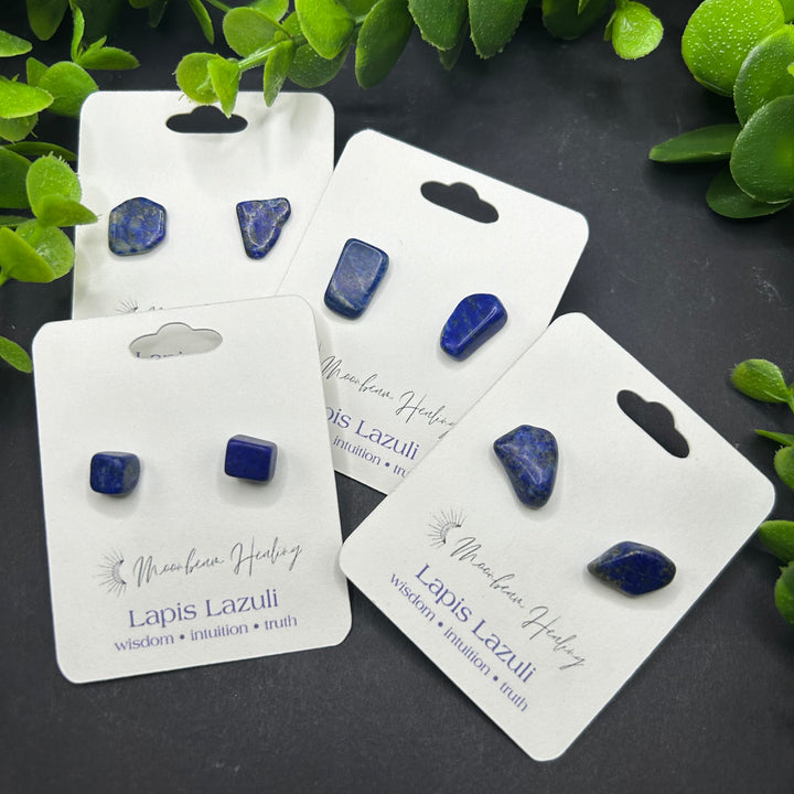 Lapis Lazuli Stud Earrings