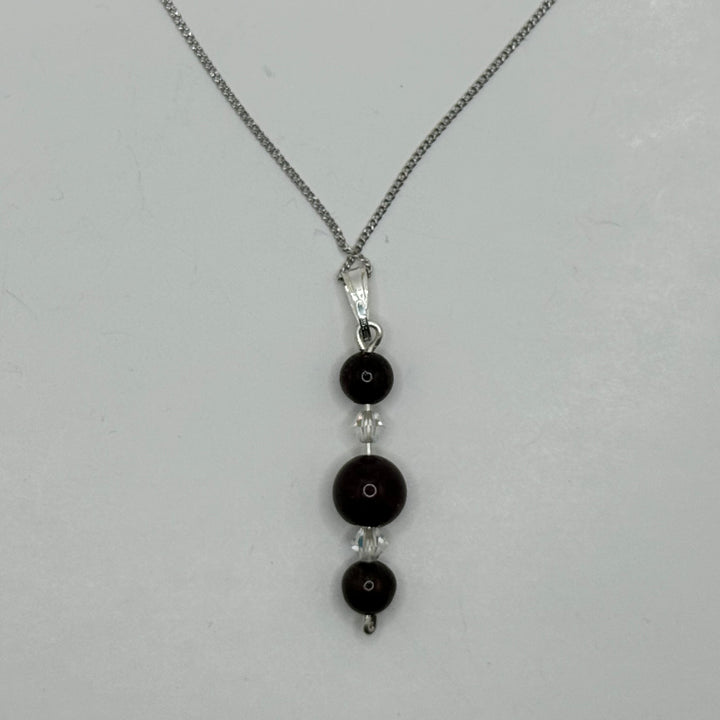 Garnet Sterling Silver Pendant