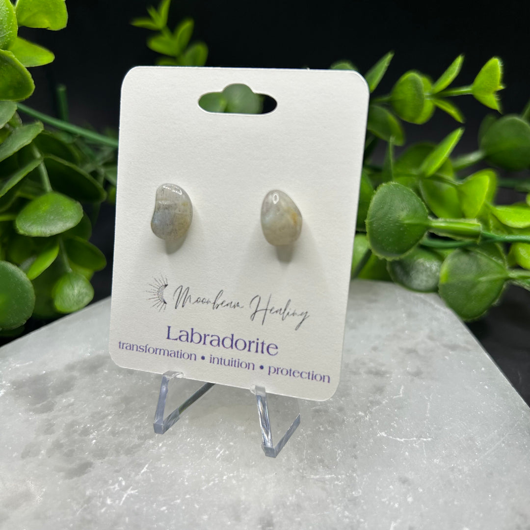 Labradorite Stud Earrings