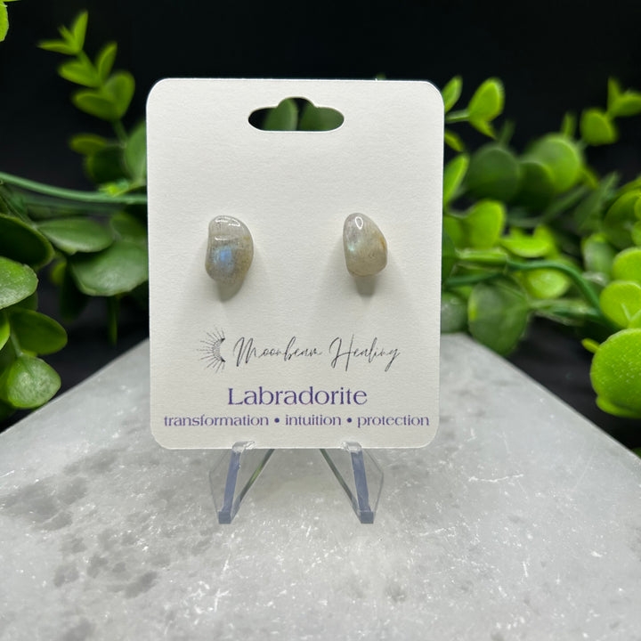 Labradorite Stud Earrings