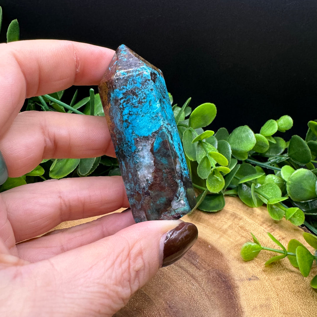 Chrysocolla Hematite Point