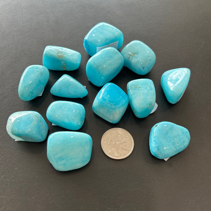 Blue Aragonite Tumbled Stone (M-L)