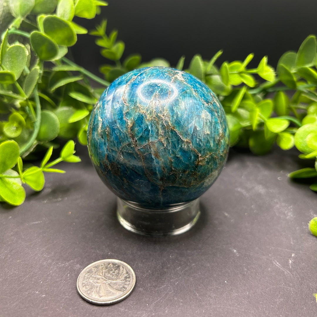 Blue Apatite Sphere