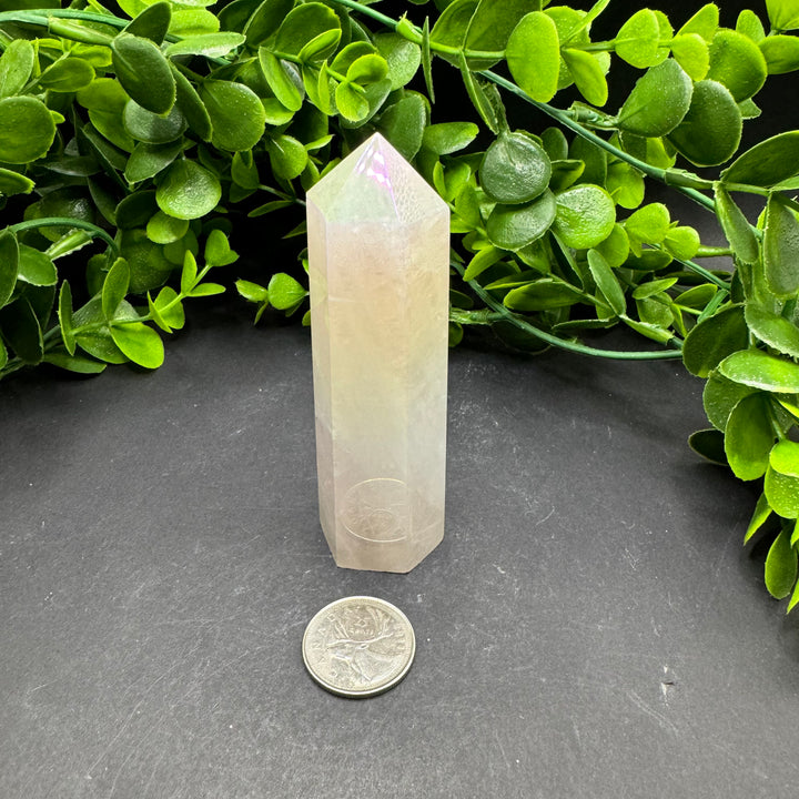 Aura Rose Quartz Polished Point #2