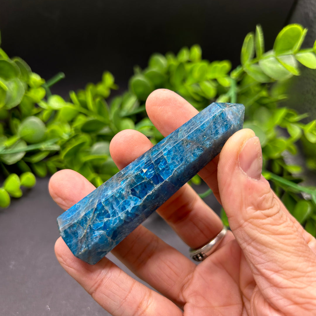 High Quality Blue Apatite Polished Point (#3)