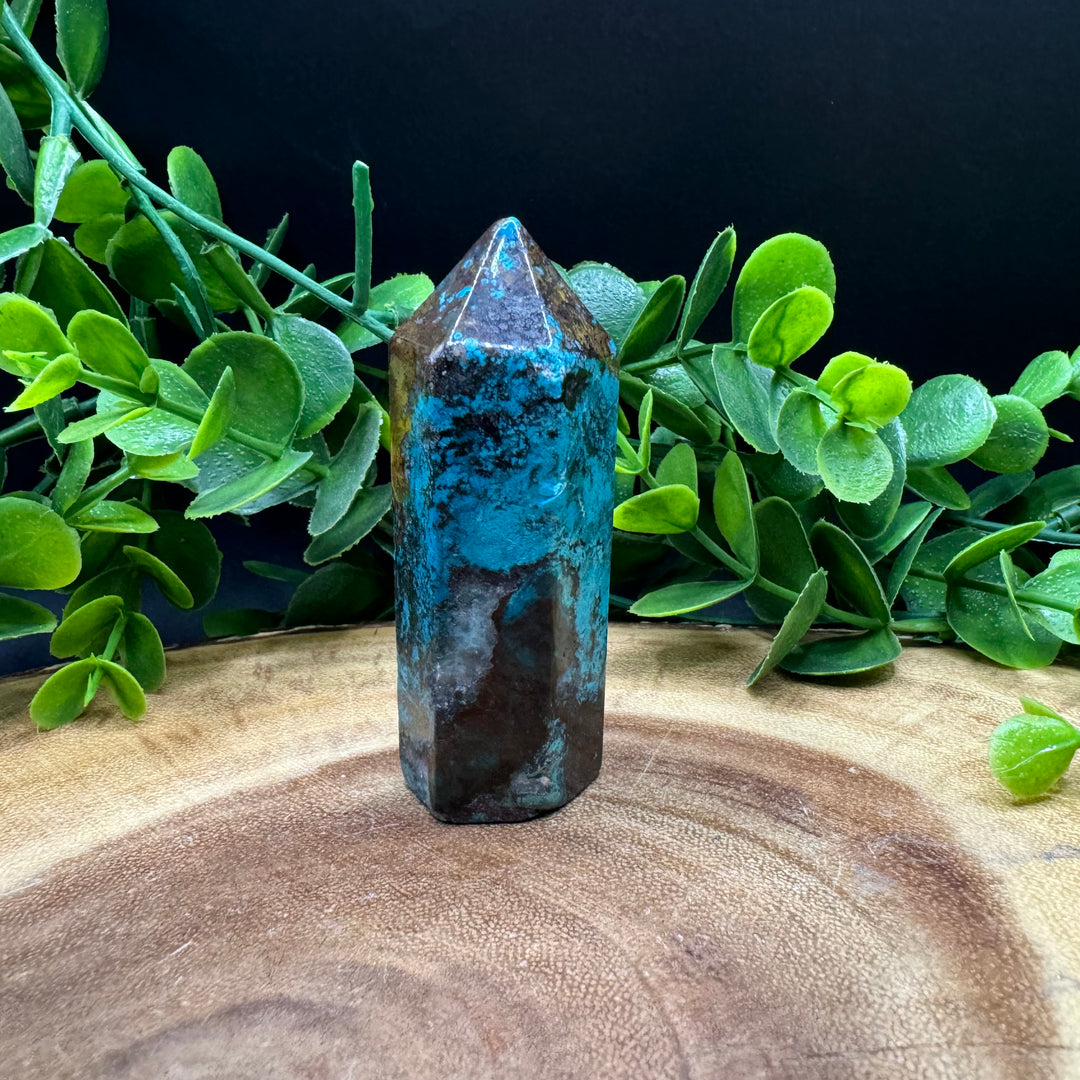 Chrysocolla Hematite Point