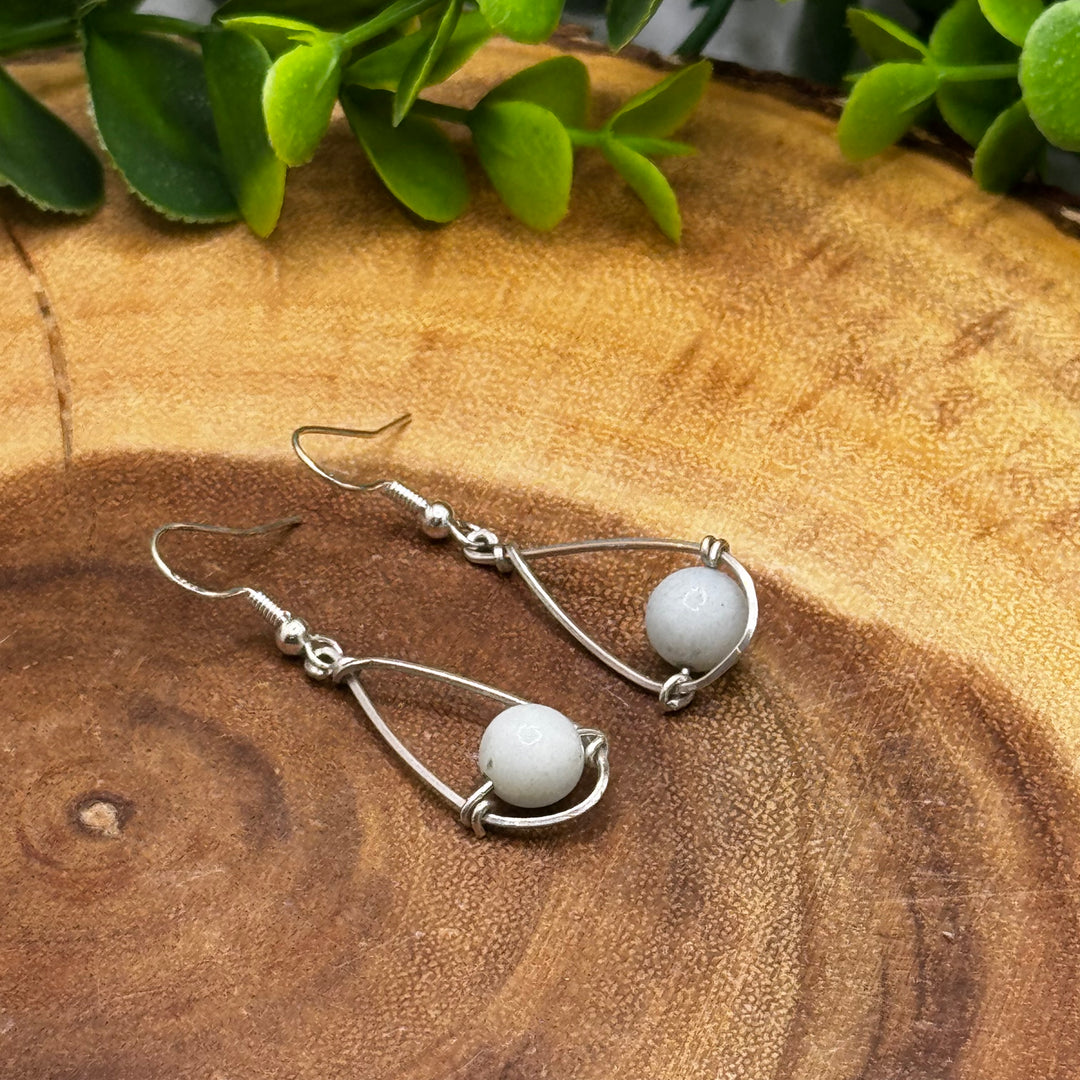Amazonite Sterling Silver Teardrop Earrings