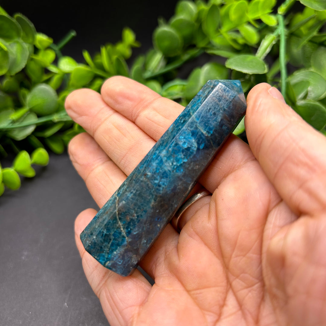 High Quality Blue Apatite Polished Point (#5)