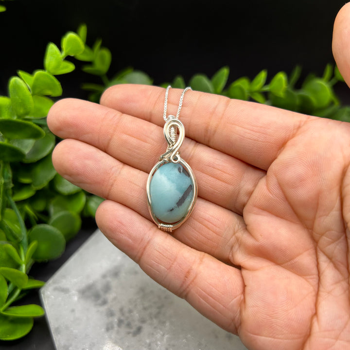 Amazonite Wire Wrapped Pendant