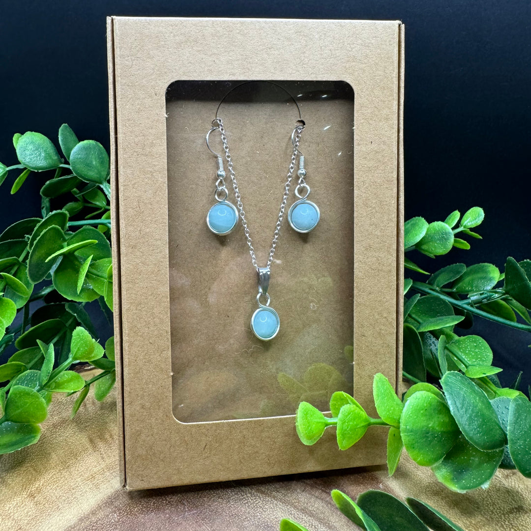 Amazonite Earring & Necklace Set