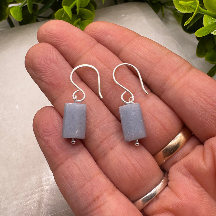Angelite Dainty Sterling Silver Earrings
