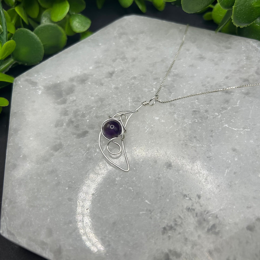 Amethyst Moon Pendant