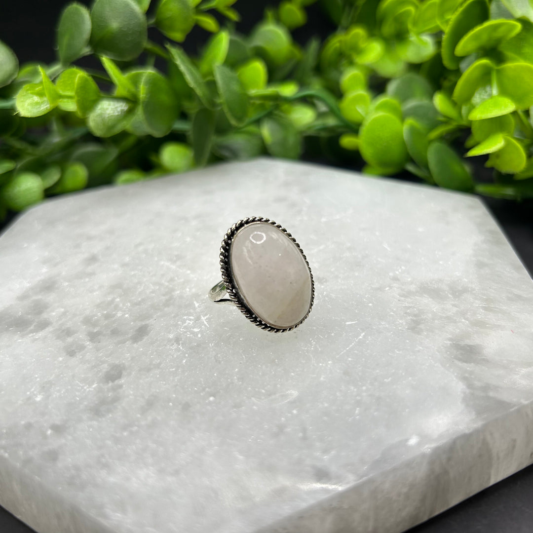 Rose Quartz Oval Ring