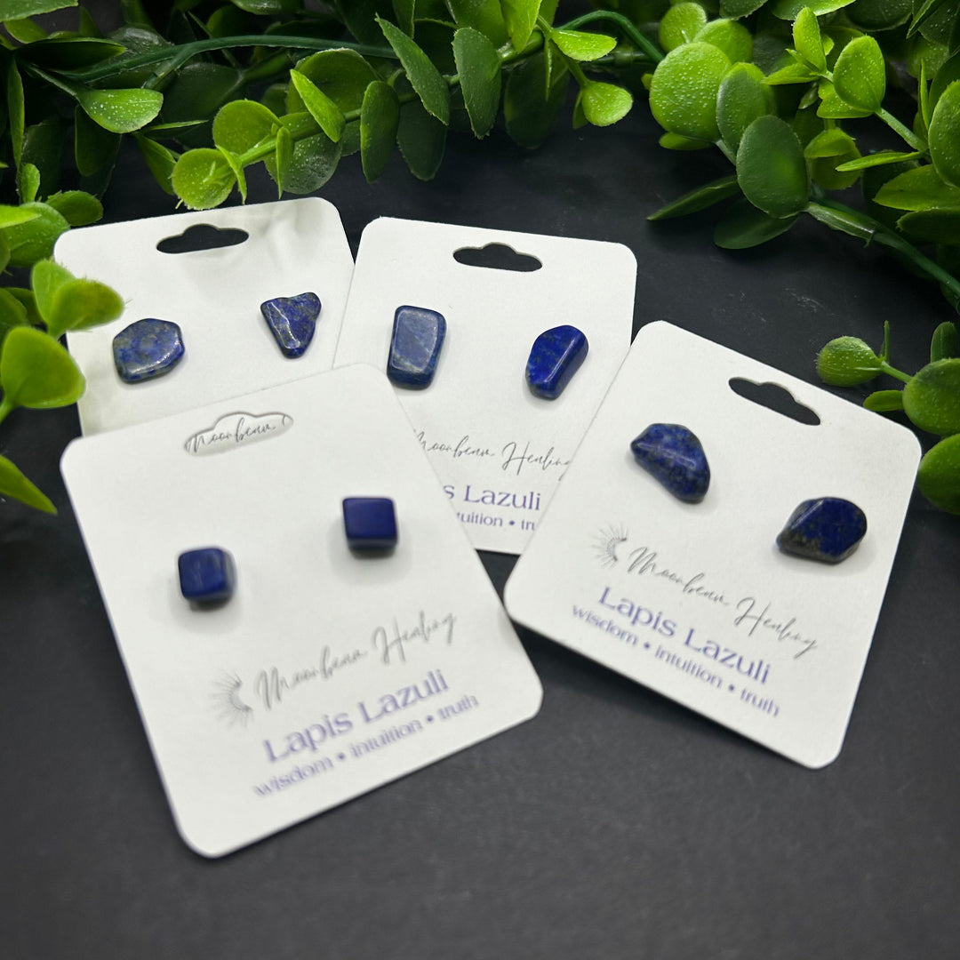 Lapis Lazuli Stud Earrings