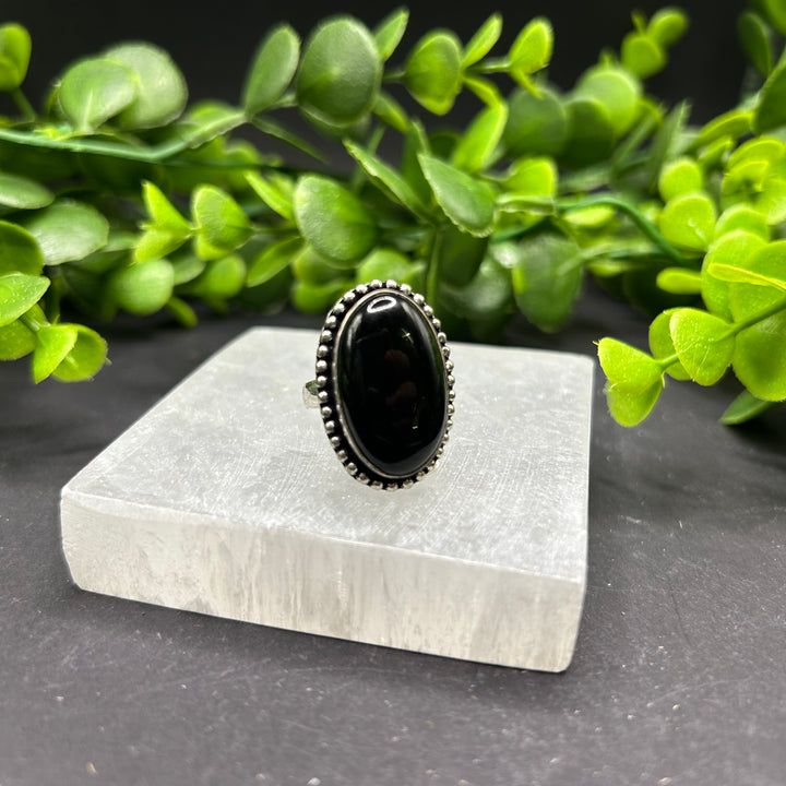 Black Onyx Oval Ring