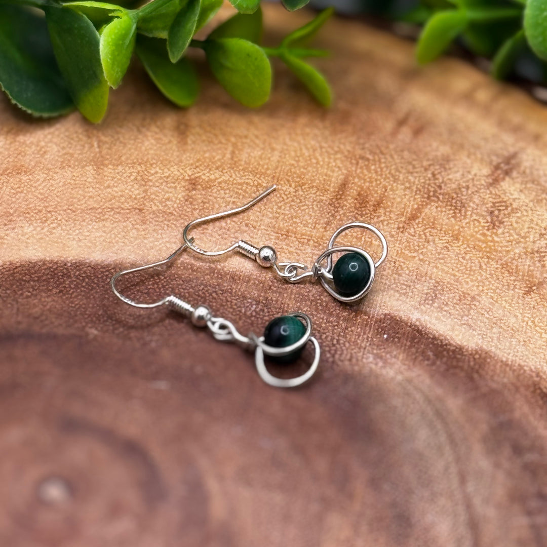 Malachite Moon Rise Sterling Silver Earrings
