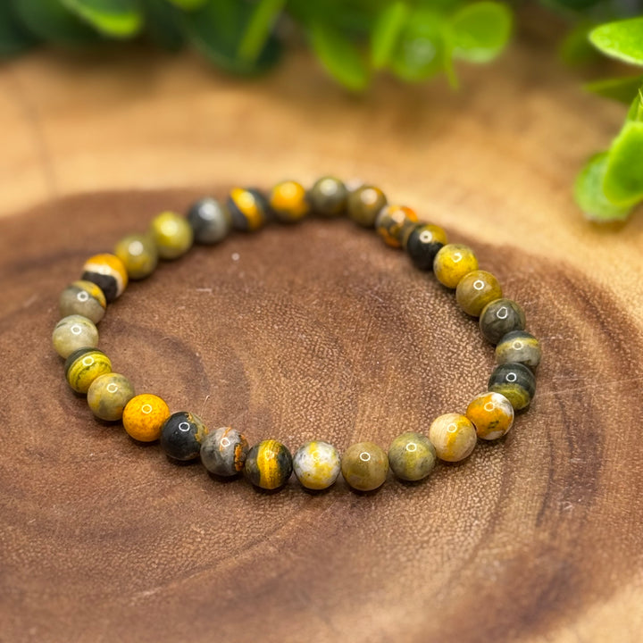 Bumble Bee Jasper 6mm Bracelet