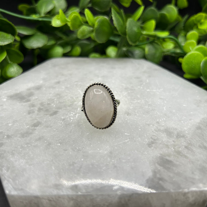 Rose Quartz Oval Ring