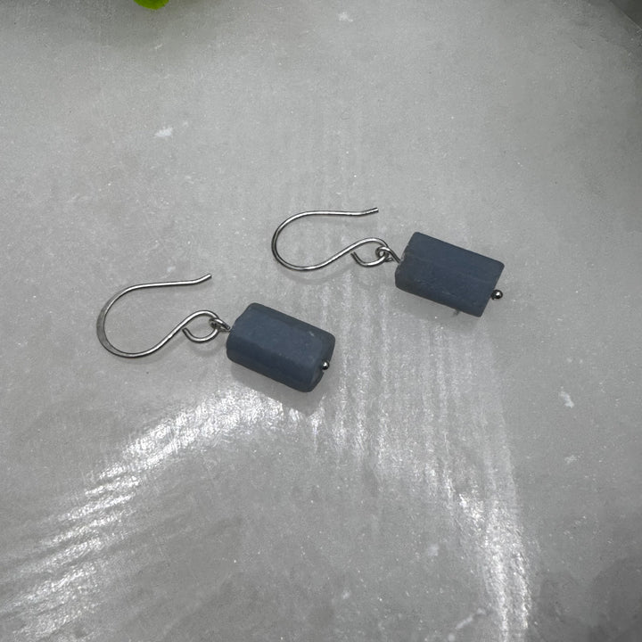 Angelite Dainty Sterling Silver Earrings