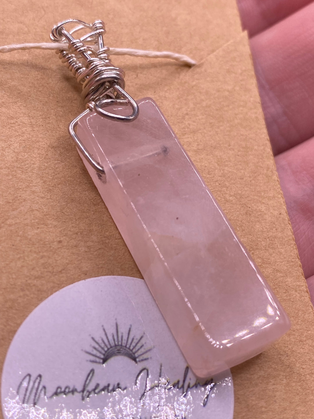 Rose Quartz Rod Pendant