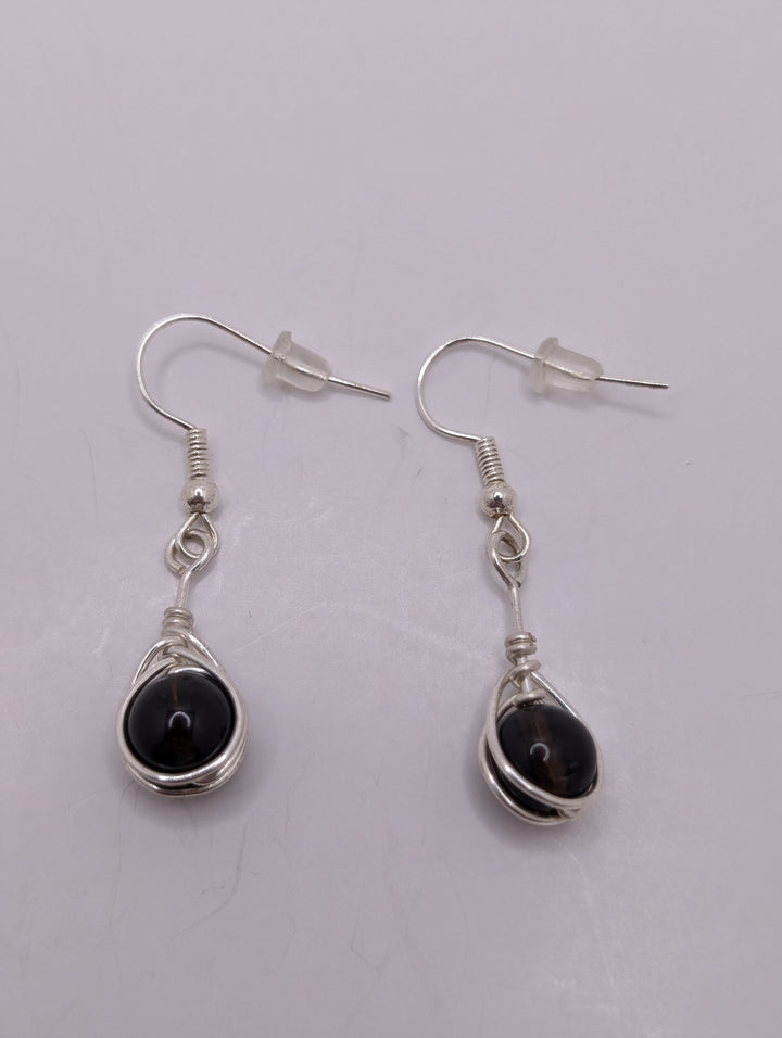 Smokey Quartz Simple Earrings