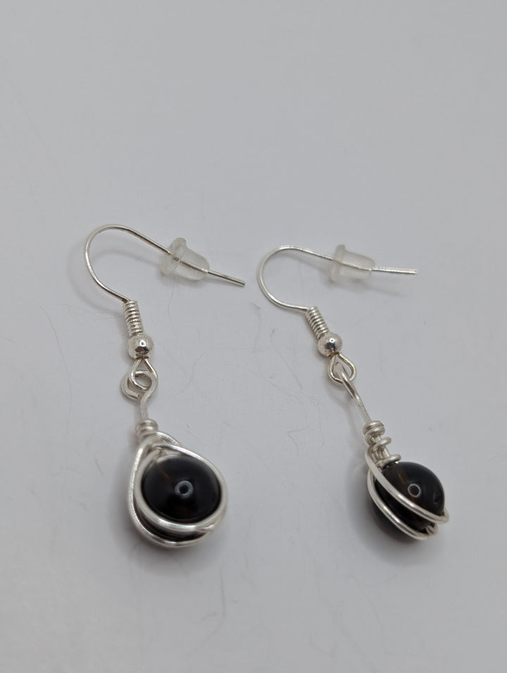 Smokey Quartz Simple Earrings