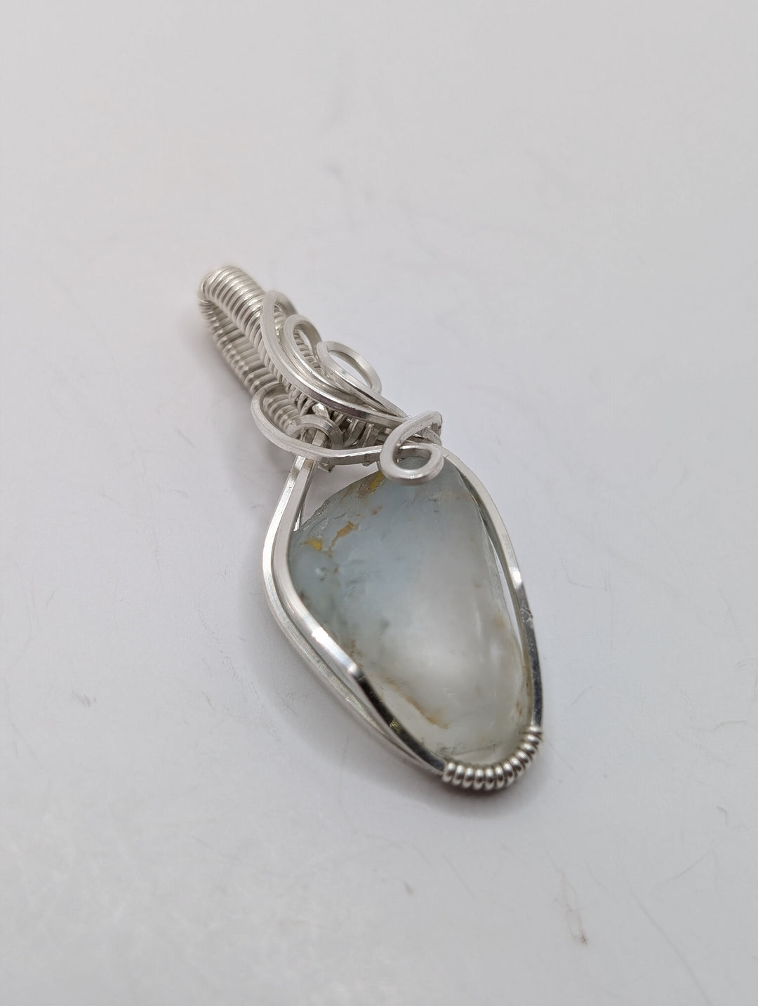 Blue Topaz Sterling Silver Wrapped Pendant