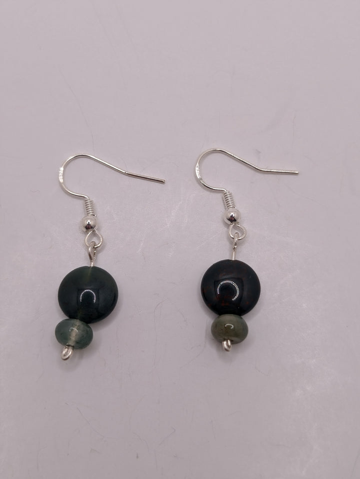 Ocean Jasper Sterling Silver Earrings