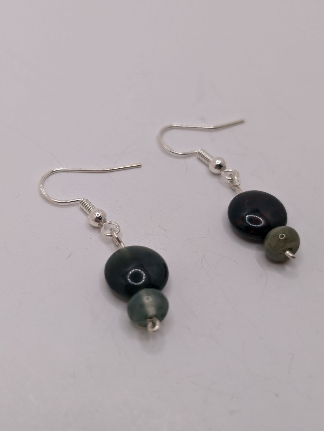 Ocean Jasper Sterling Silver Earrings