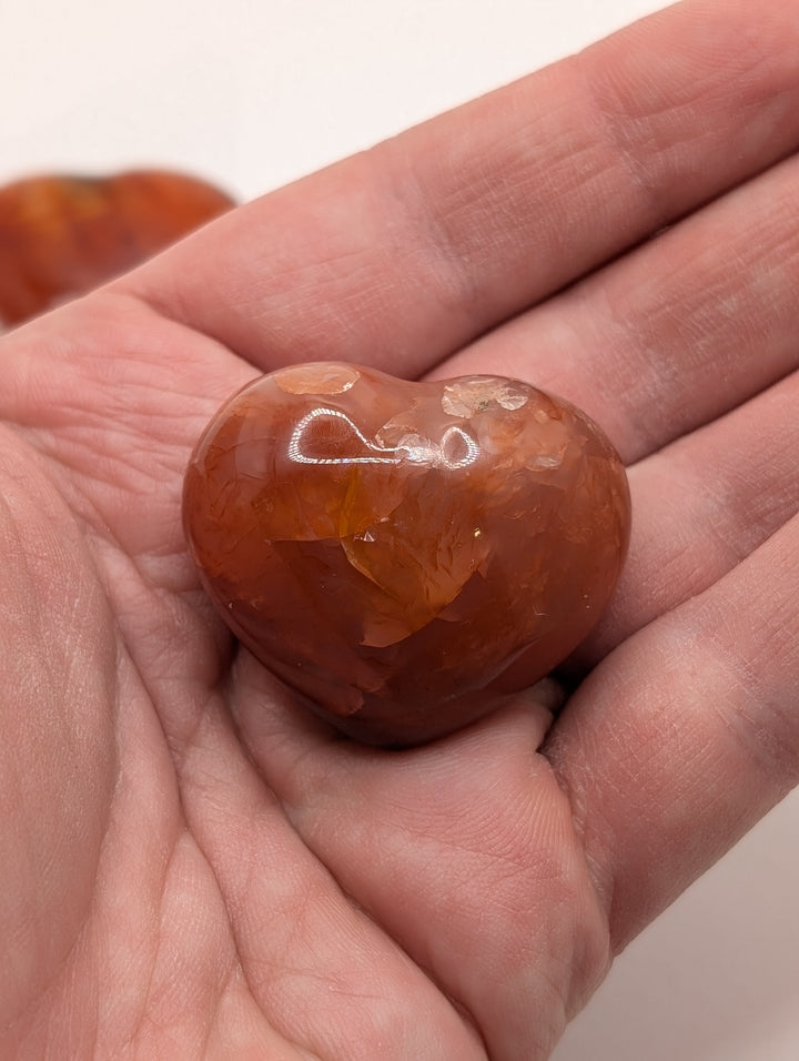 Carnelian Puffy Heart (30-40mm)