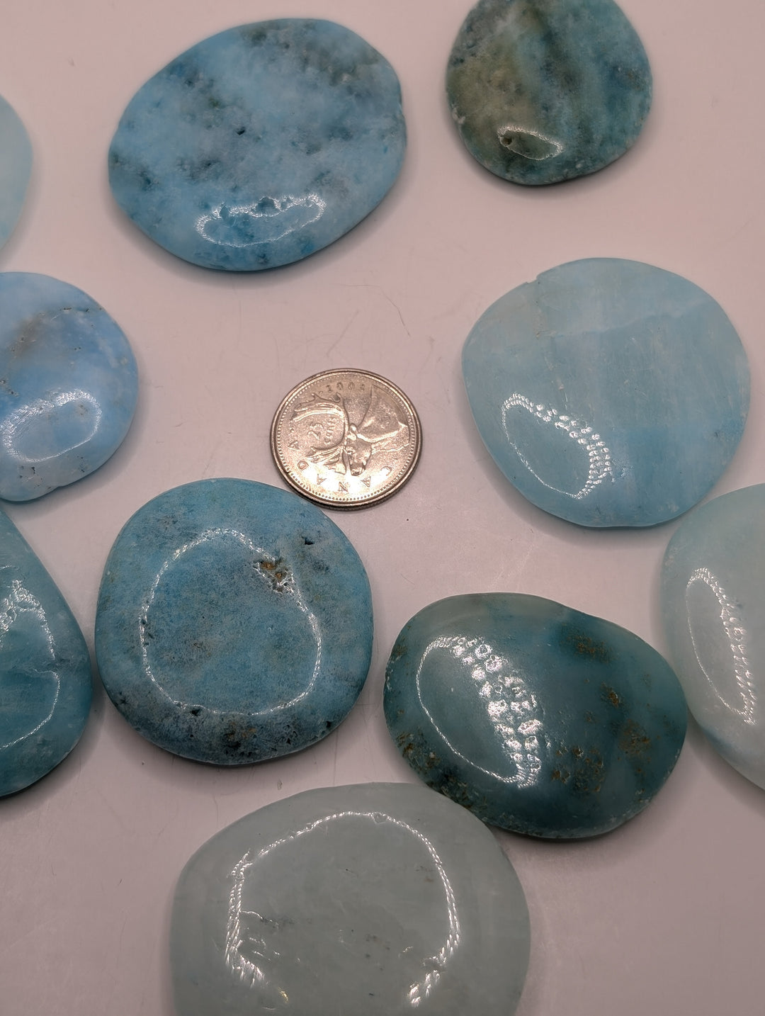 Blue Aragonite Palmstone