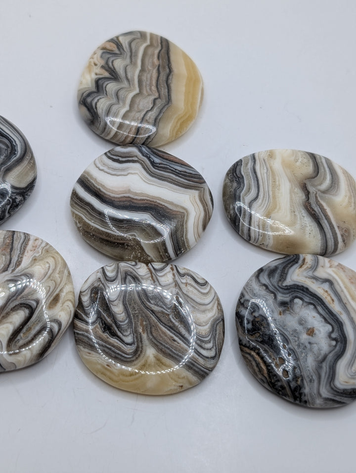 Premium Zebra Calcite Palm stone