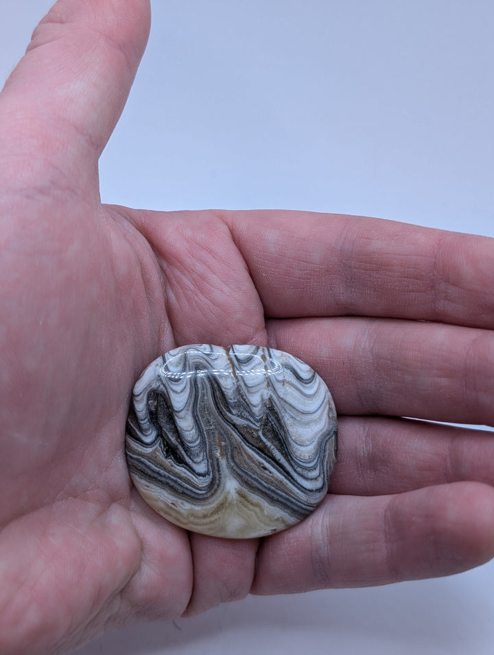 Premium Zebra Calcite Palm stone