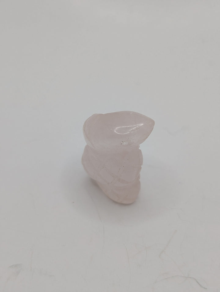 Rose Quartz Snake Carving