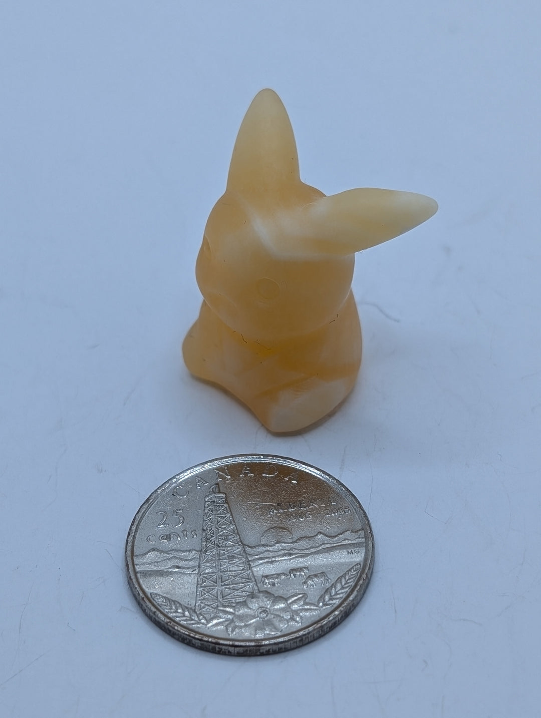 Orange Calcite Pikachu Carving