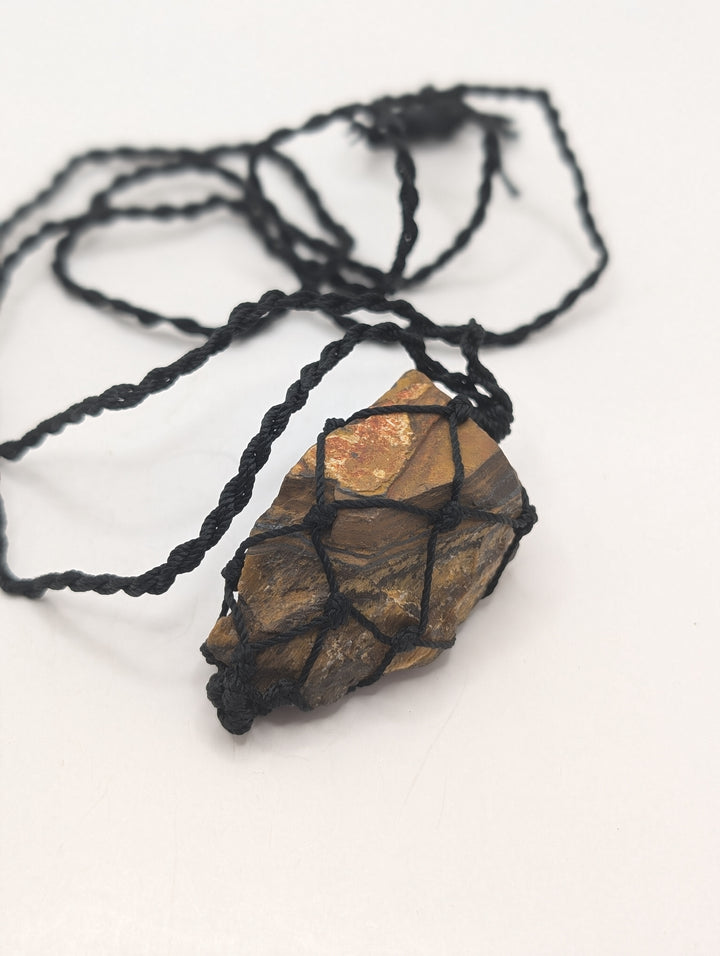 Tiger Eye Rough Stone Necklace