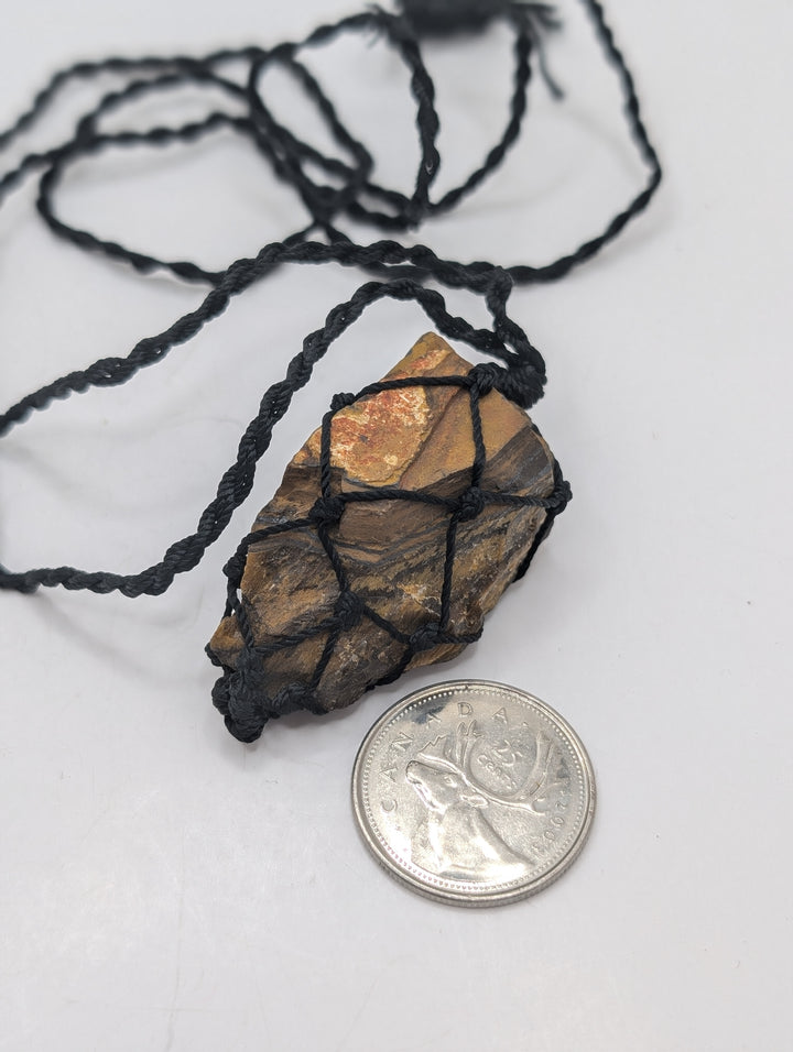 Tiger Eye Rough Stone Necklace