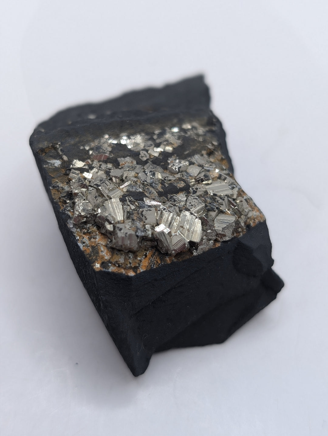 Pyrite on Shungite (Med)