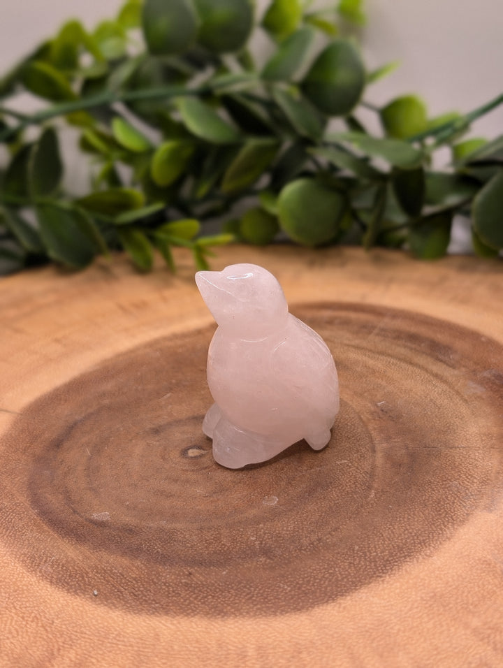 Rose Quartz Bird Carving