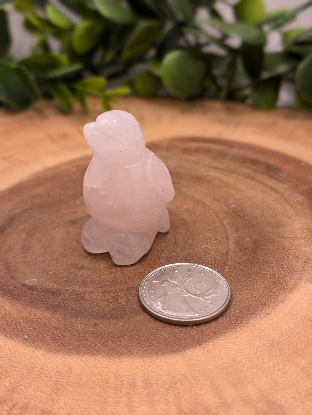 Rose Quartz Bird Carving