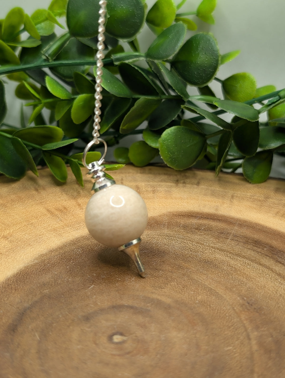 Peach Moonstone Sphere Pendulum