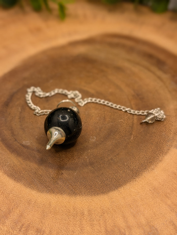 Black Obsidian Sphere Pendulum