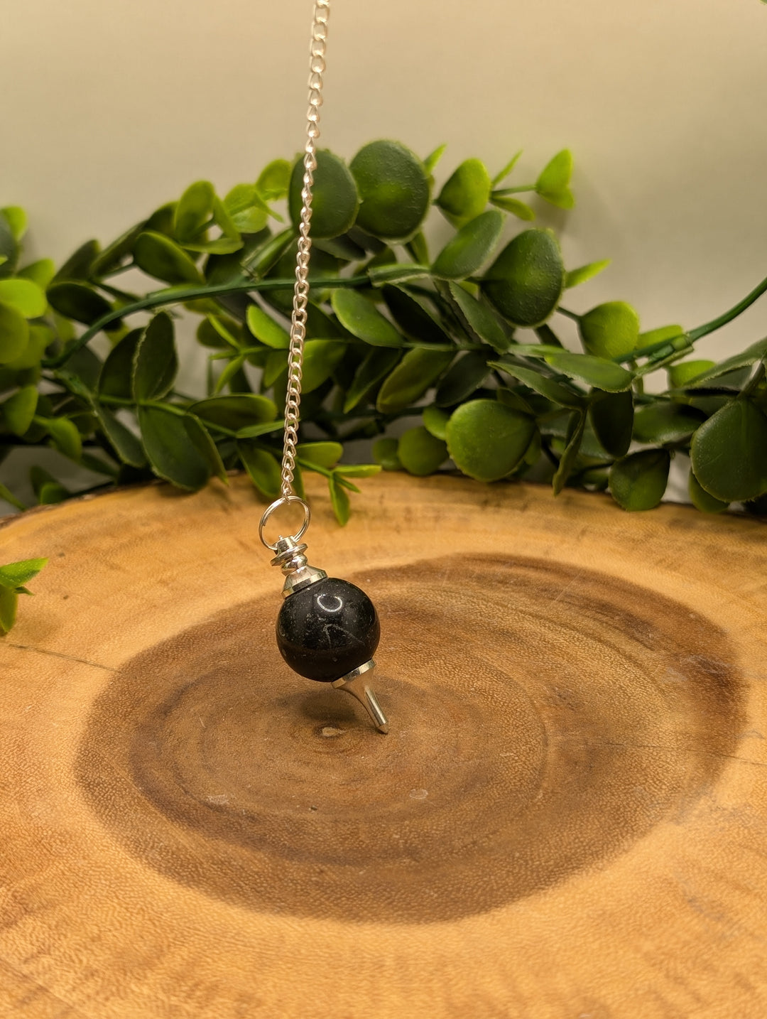 Black Obsidian Sphere Pendulum