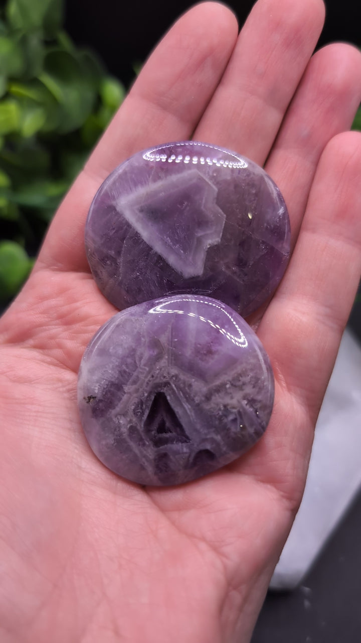 Amethyst Dogtooth (Chevron) Premium Palm Stones